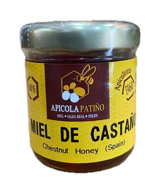 MIEL DE CASTAÑO APÍCOLA PATIÑO 60 G – TARRO ARTESANAL DE CONIL (CÁDIZ)
