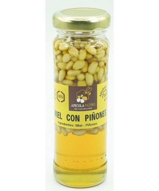 MIEL CON PIÑONES TARRO 150 gr. APICOLA PATIÑO CONIL CÁDIZ 