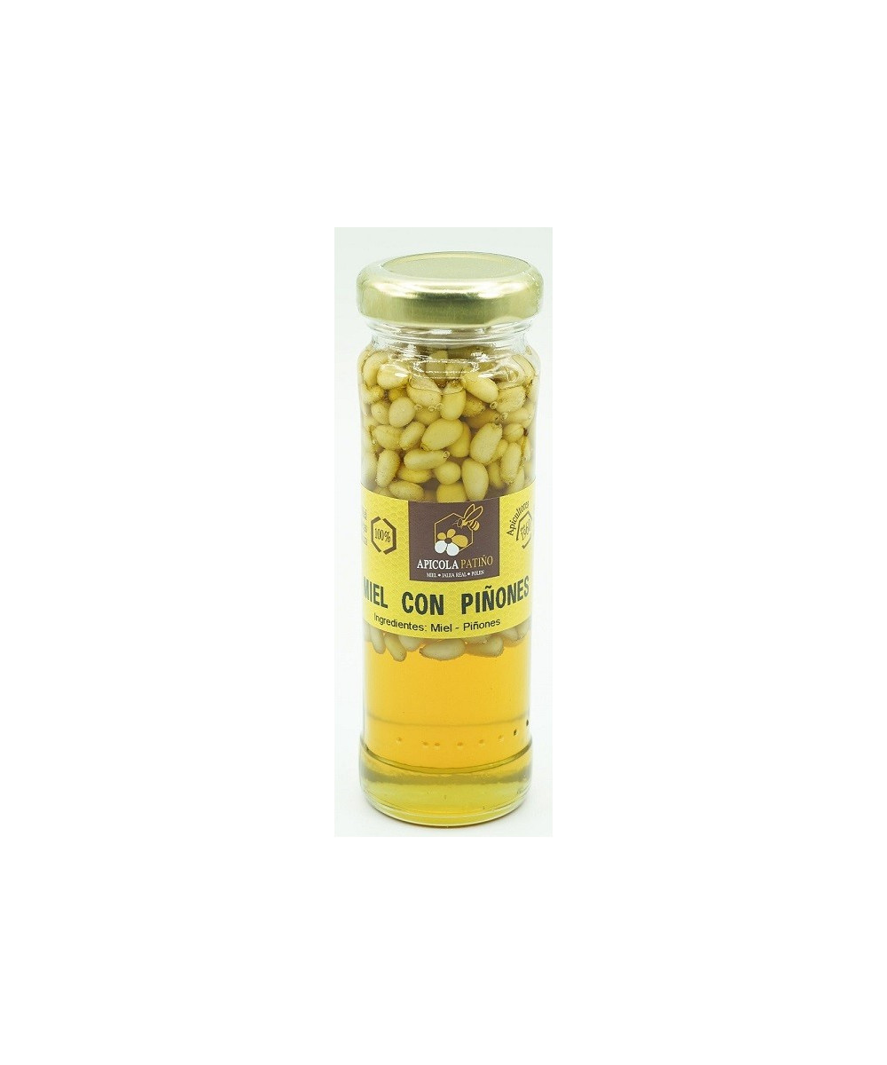 MIEL CON PIÑONES TARRO 150 gr. APICOLA PATIÑO CONIL CÁDIZ 