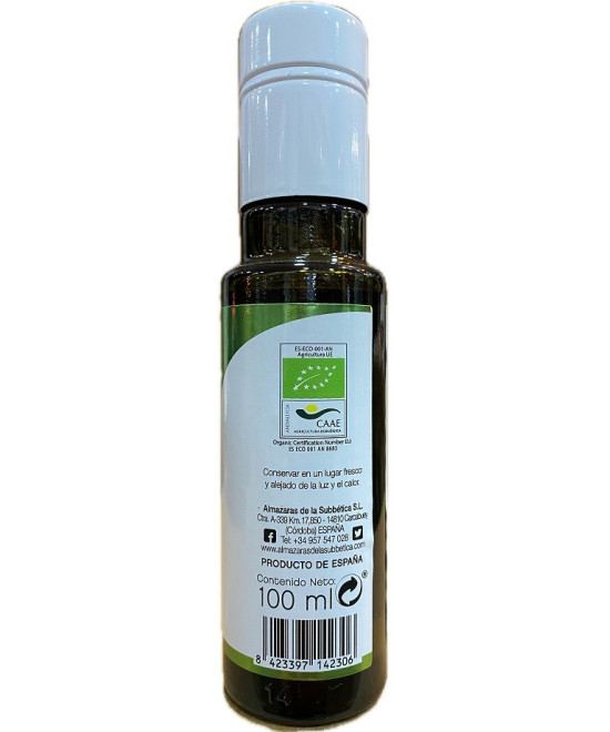 ACEITE DE OLIVA VIRGEN EXTRA ECOLÓGICO 100ML ALMAOLIVA BIO