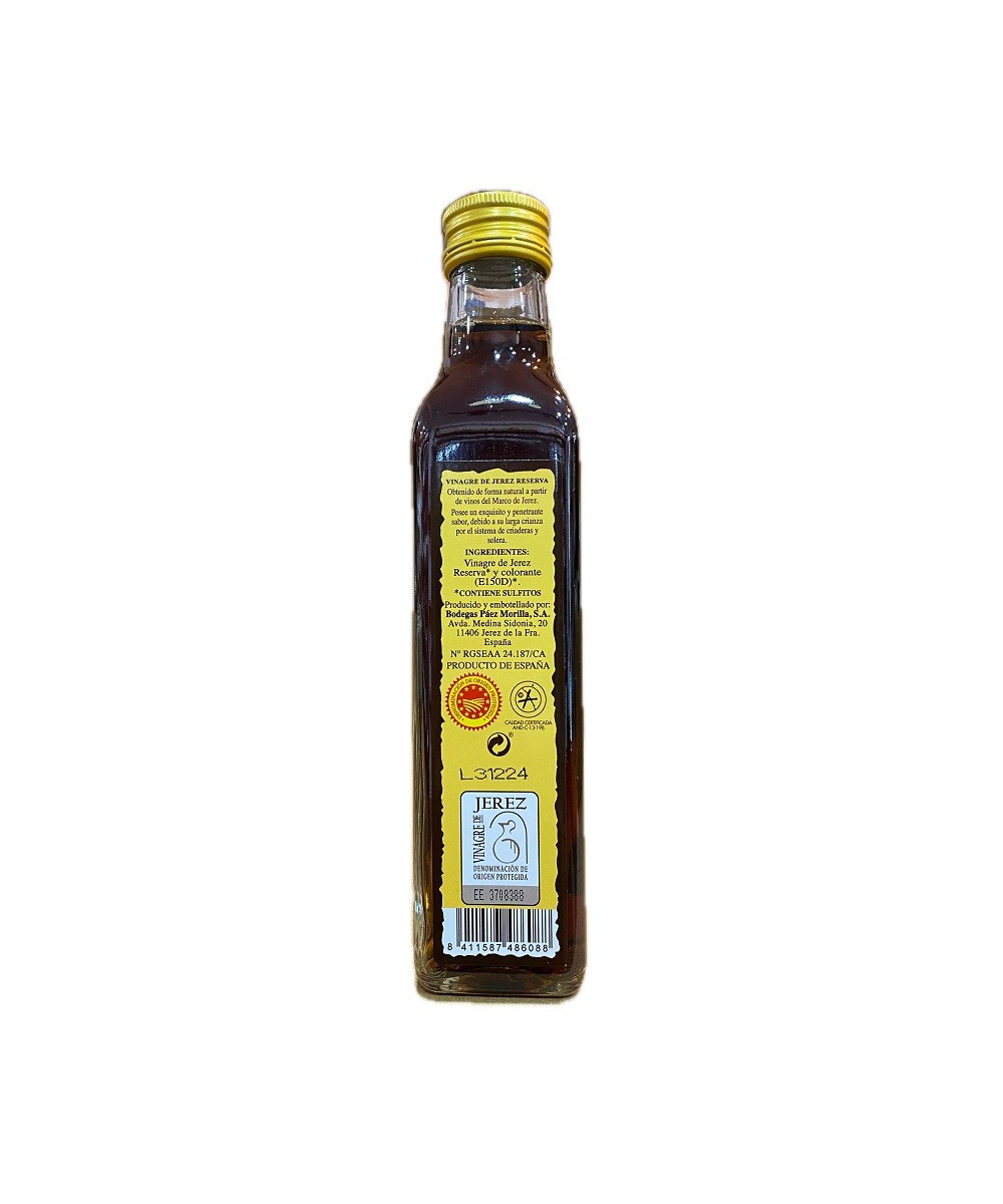 VINAGRE DE JEREZ RESERVA PÁEZ MORILLA 250ML DENOMINACIÓN DE ORIGEN PROTEGIDA