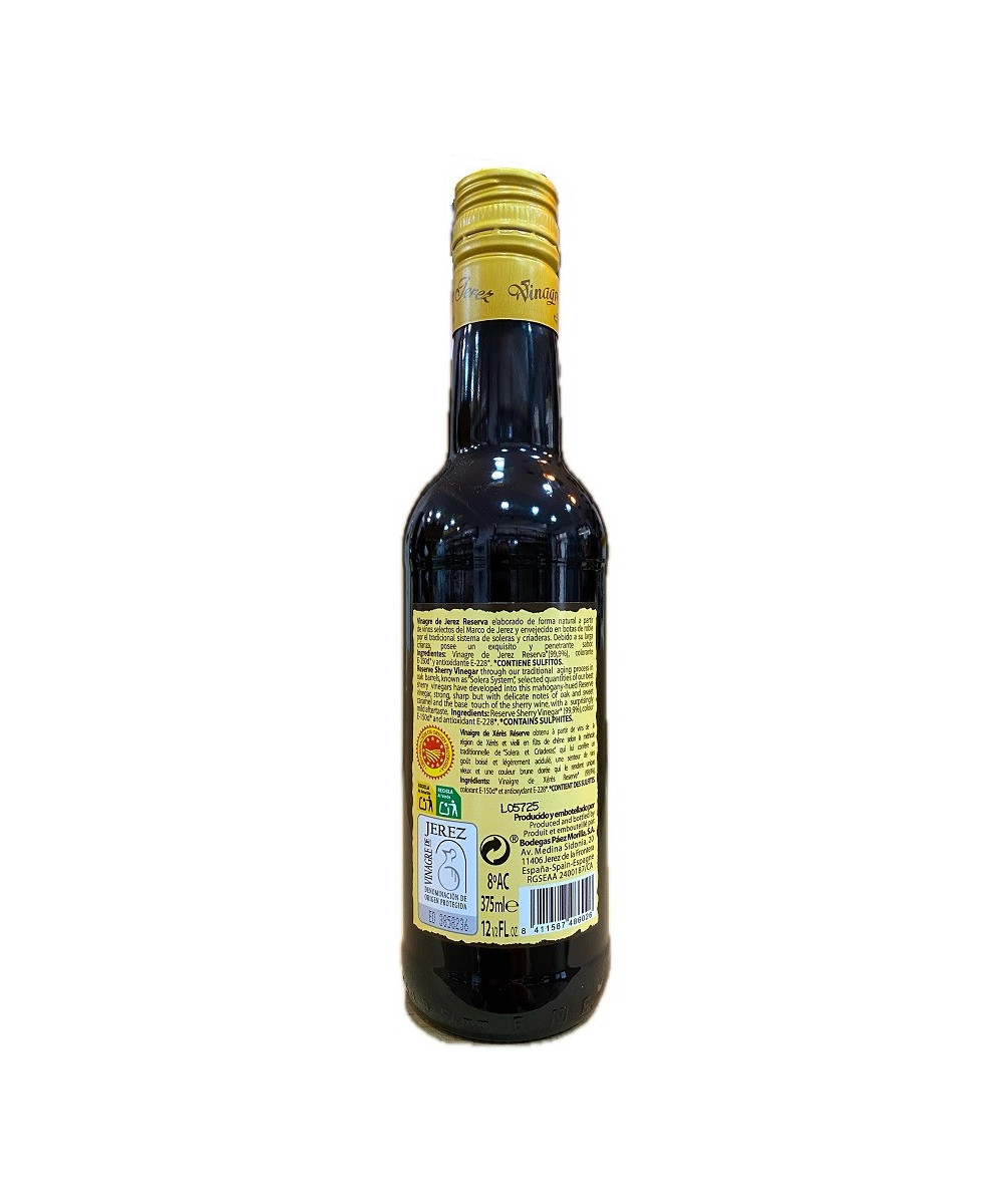 VINAGRE DE JEREZ RESERVA PÁEZ MORILLA 375ML DENOMINACIÓN DE ORIGEN PROTEGIDA