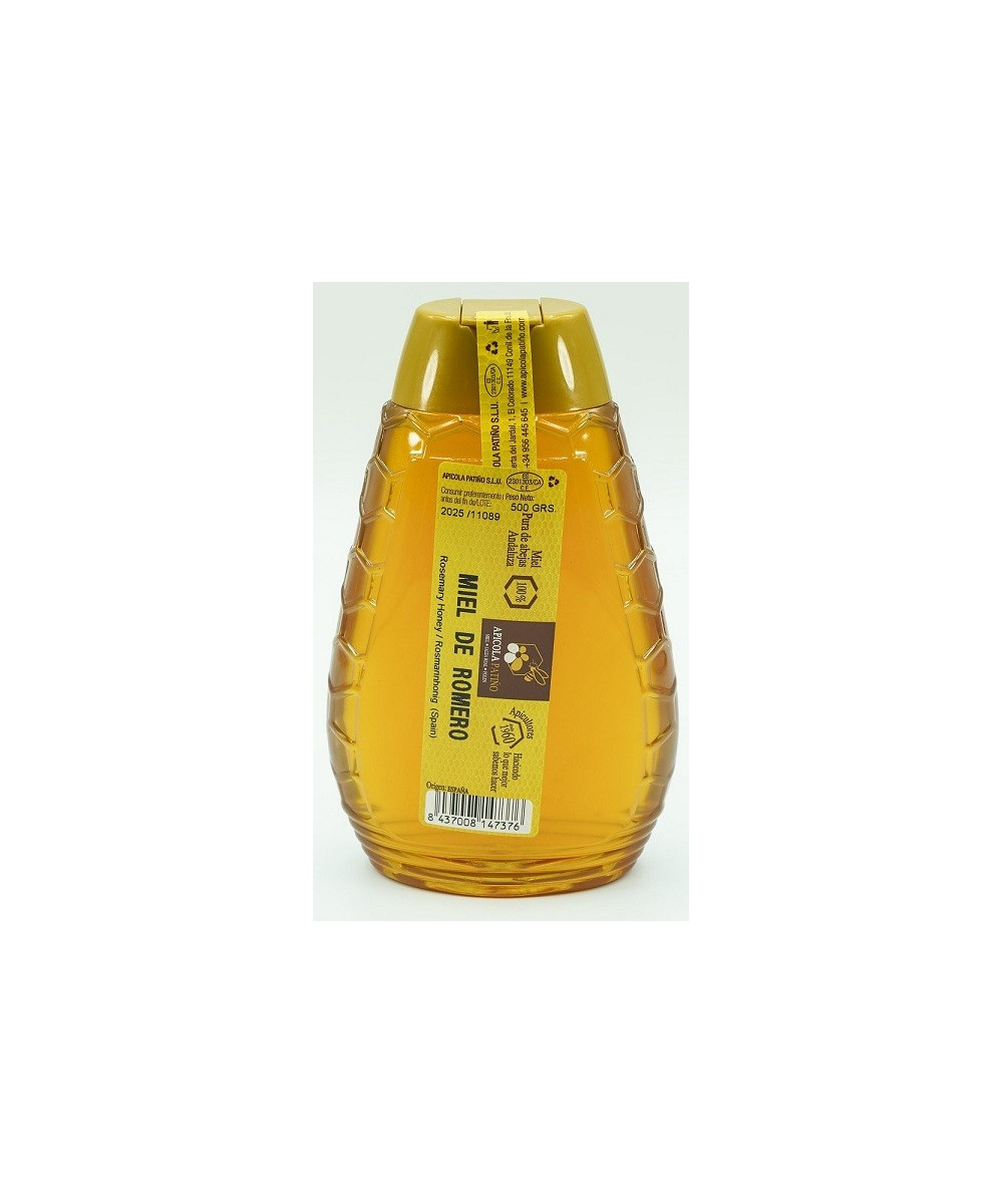 MIEL ROMERO TARRO 500 gr ANTIGOTEO APICOLA PATIÑO CÁDIZ