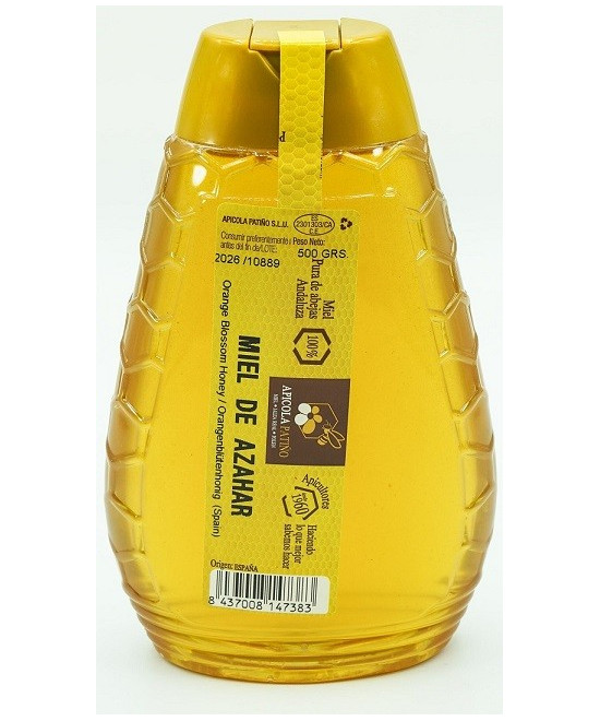 MIEL DE AZAHAR TARRO 500 gr ANTIGOTEO APICOLA PATIÑO CONIL CÁDIZ