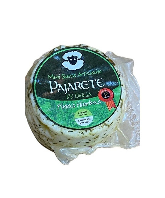 MINI QUESO OVEJA A LAS FINAS HIERBAS  90 gr Aprox. QUESOS PAJARETE VIL
