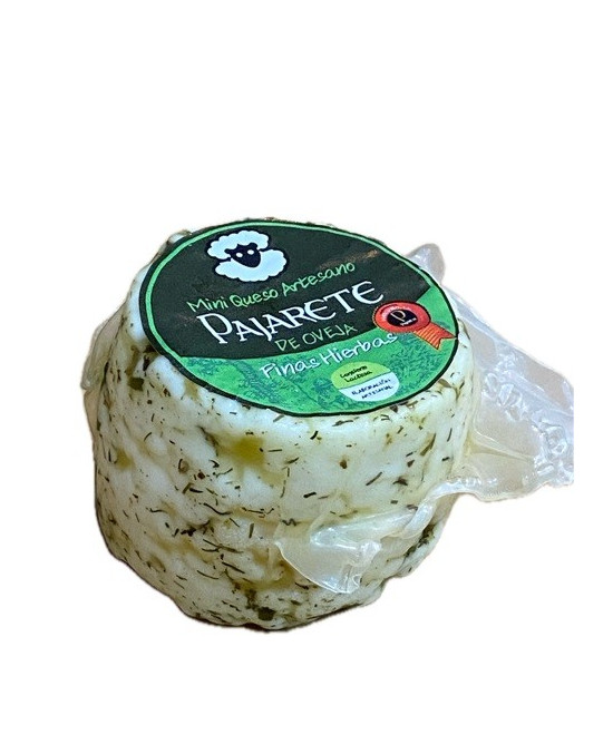 MINI QUESO OVEJA A LAS FINAS HIERBAS  90 gr Aprox. QUESOS PAJARETE VILLAMARTÍN CÁDIZ