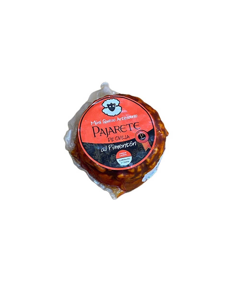 MINI QUESO DE OVEJA AL PIMENTÓN AHUMADO DE LA VERA 95 gr Aprox. QUESOS PAJARETE VILLAMARTÍN CÁDIZ