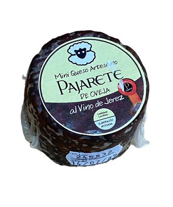 MINI QUESO DE OVEJA AL VINO DE JEREZ 95 gr Aprox. QUESOS PAJARETE VILL