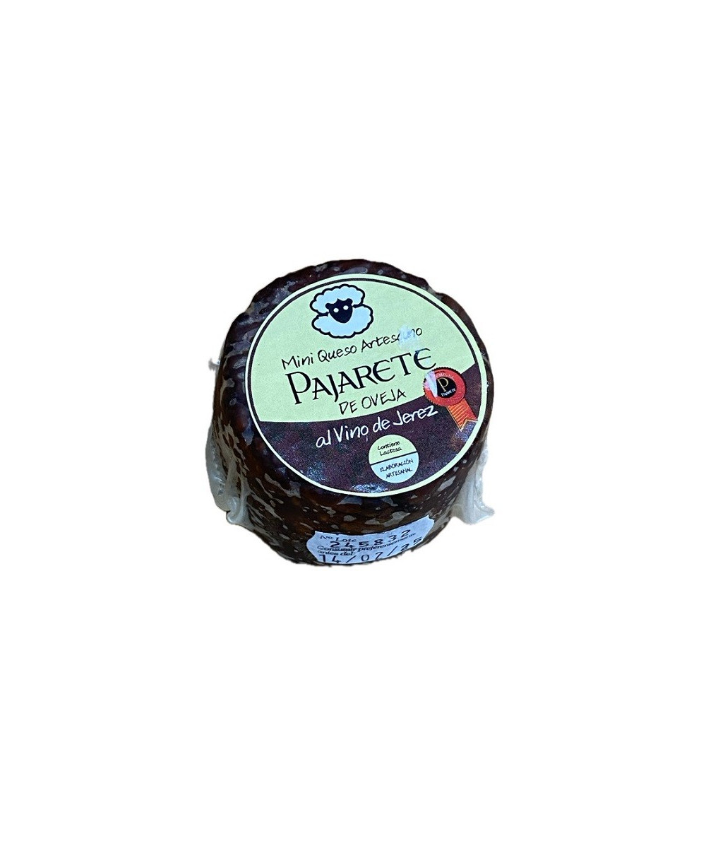 MINI QUESO DE OVEJA AL VINO DE JEREZ 95 gr Aprox. QUESOS PAJARETE VILLAMARTÍN CÁDIZ