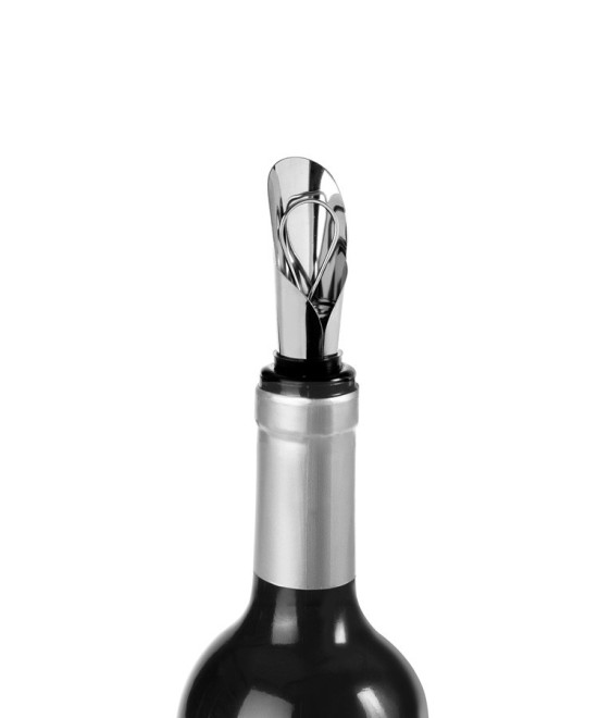 ESCANCIADOR DE VINO CON TAPÓN ACERO INOXIDABLE