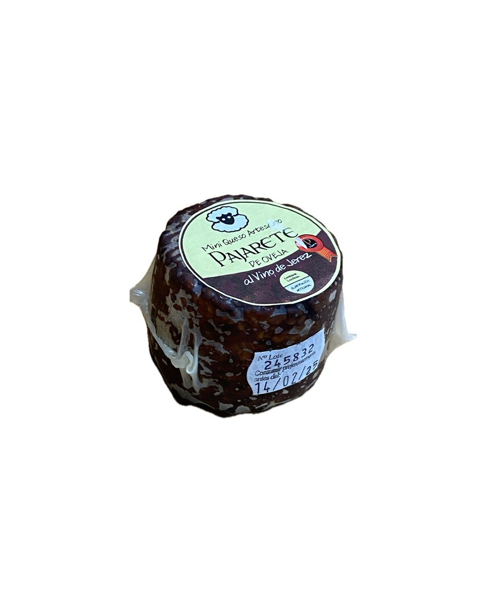 MINI QUESO DE OVEJA AL VINO DE JEREZ 95 gr Aprox. QUESOS PAJARETE VILLAMARTÍN CÁDIZ