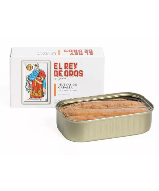 HUEVAS DE CABALLA EN ACEITE DE OLIVA LATA 120g. EL REY DE OROS BARBATE