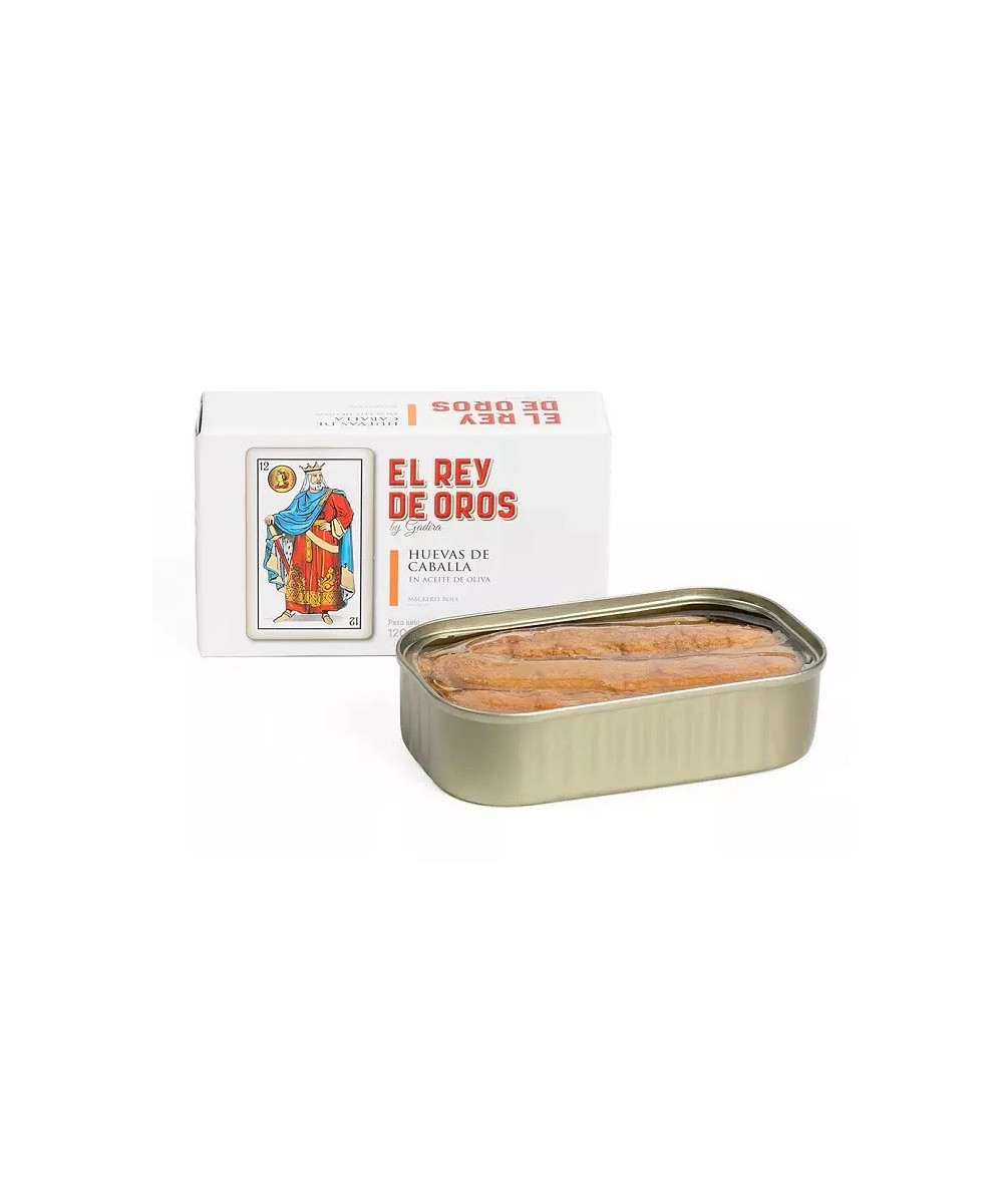 HUEVAS DE CABALLA EN ACEITE DE OLIVA LATA 120g. EL REY DE OROS BARBATE