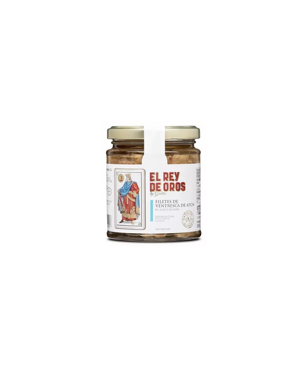 TARRO FILETES DE VENTRESCA DE ATÚN EN ACEITE 250 gr. EL REY DE OROS BARBATE