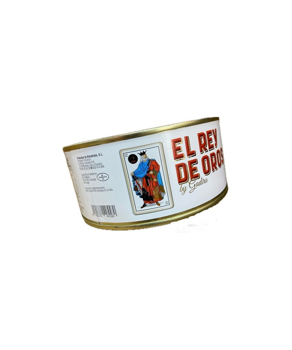 FILETES DE MELVA CANUTERA EN ACEITE DE OLIVA LATA 975g. EL REY DE OROS BARBATE