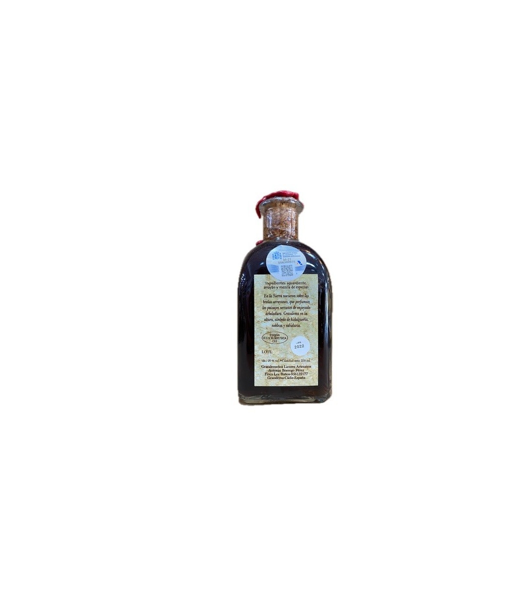 LICOR DE ARRAYÁN 250 ml. GRAZALEMEÑOS LICORES ARTESANOS