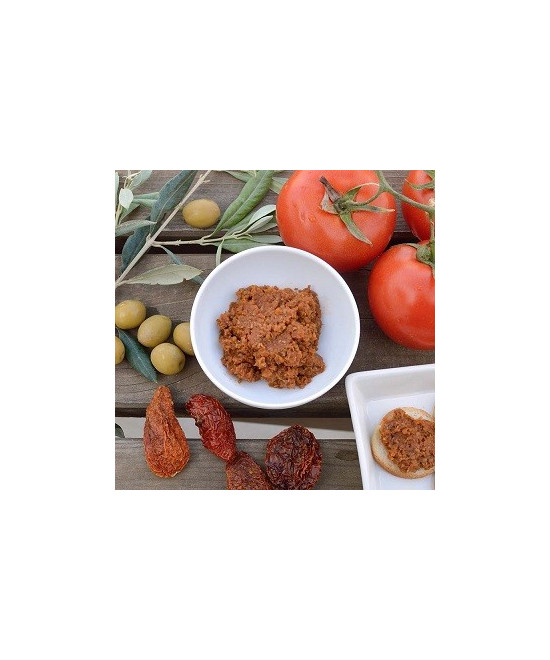 TOMATE SECO Y ACEITUNAS TAPENADE ECOLÓGICO 120 GR 