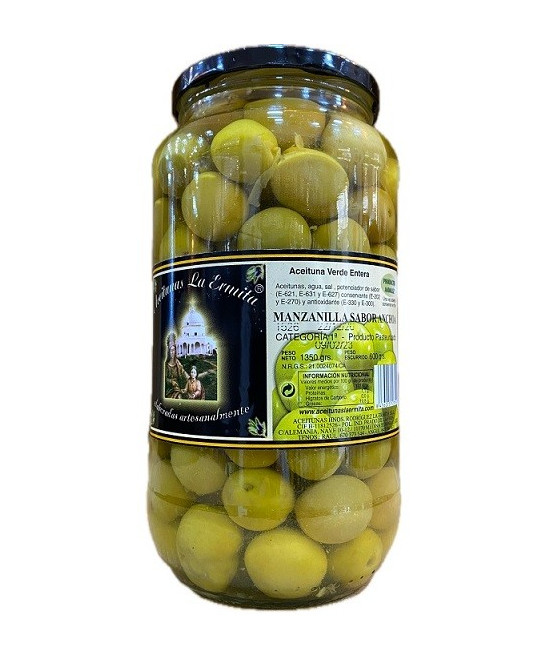 ACEITUNAS MANZANILLAS SABOR ANCHOA 1350 gr. ACEITUNAS LA ERMITA