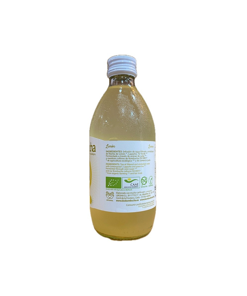 KOMBUCHA DE LIMÓN 33 CL | BEBIDA FERMENTADA ARTESANAL DE CONIL DE LA FRONTERA, CÁDIZ