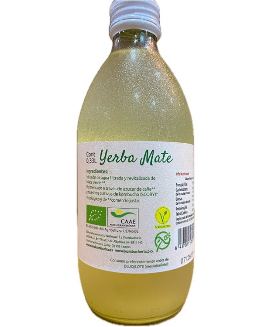 BIO KOMBUCHA YERBA MATE LA KOMBUCHERÍA LIRONA CONIL CÁDIZ 33CL