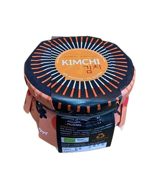 KIMCHI ECOLÓGICO VEJER 280 G | VEGETALES FERMENTADOS CRUDIVEGANO, SIN GLUTEN Y SIN PASTEURIZAR