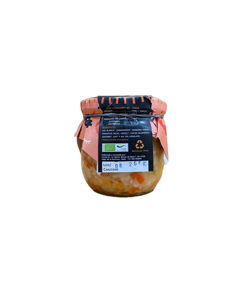 KIMCHI ECOLÓGICO VEJER 280 G | VEGETALES FERMENTADOS CRUDIVEGANO, SIN GLUTEN Y SIN PASTEURIZAR