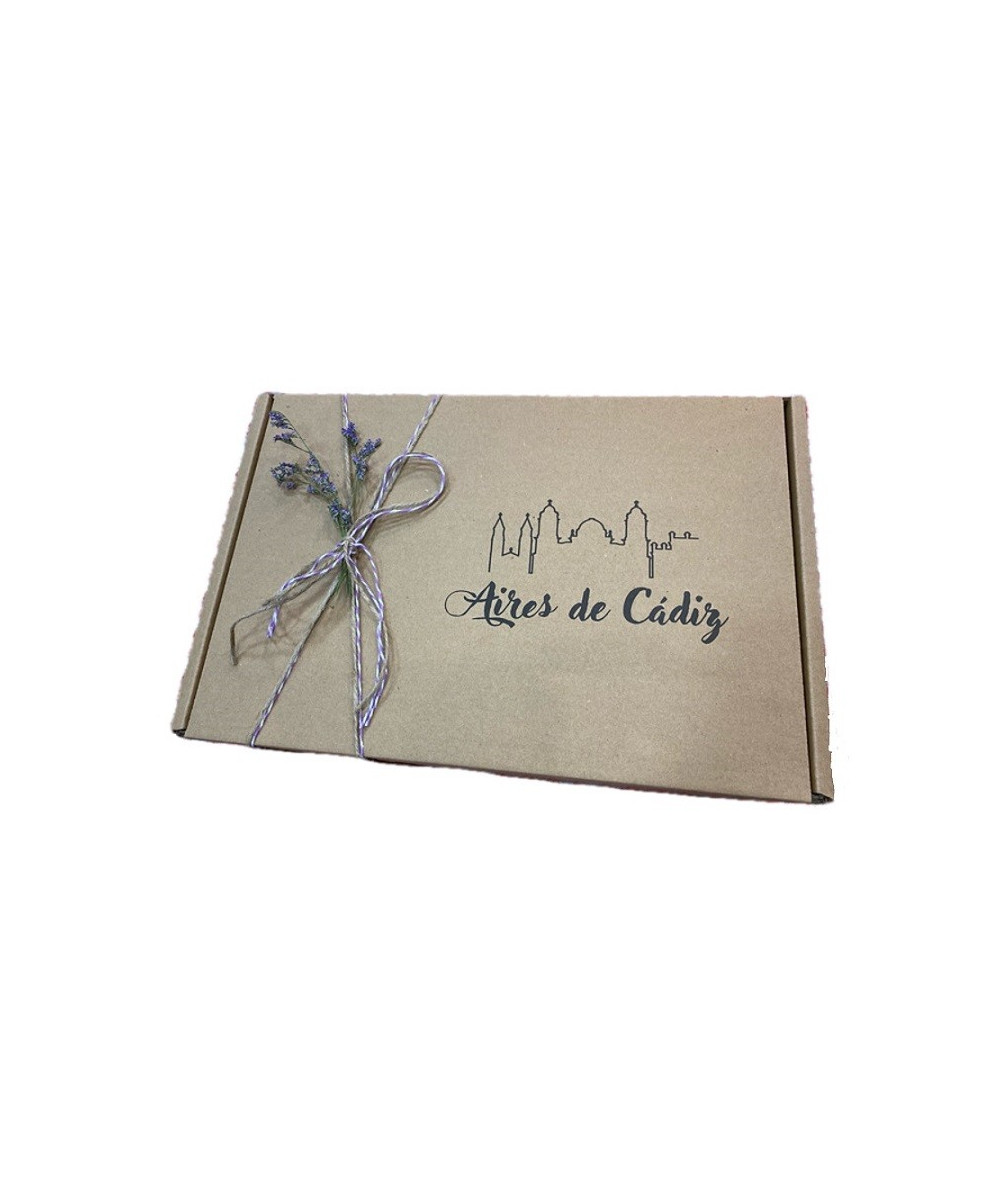 CAJA DE REGALO AIRES DE CÁDIZ 48X32X10 CM – PACKAGING GRANDE PARA PRODUCTOS GOURMET