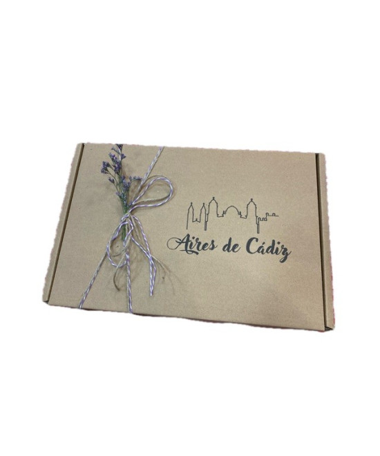CAJA DE REGALO AIRES DE CÁDIZ 48X32X10 CM – PACKAGING GRANDE PARA PRODUCTOS GOURMET