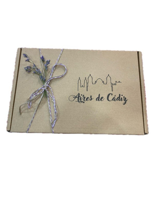 CAJA DE REGALO AIRES DE CÁDIZ 48X32X10 CM – PACKAGING GRANDE PARA PRODUCTOS GOURMET