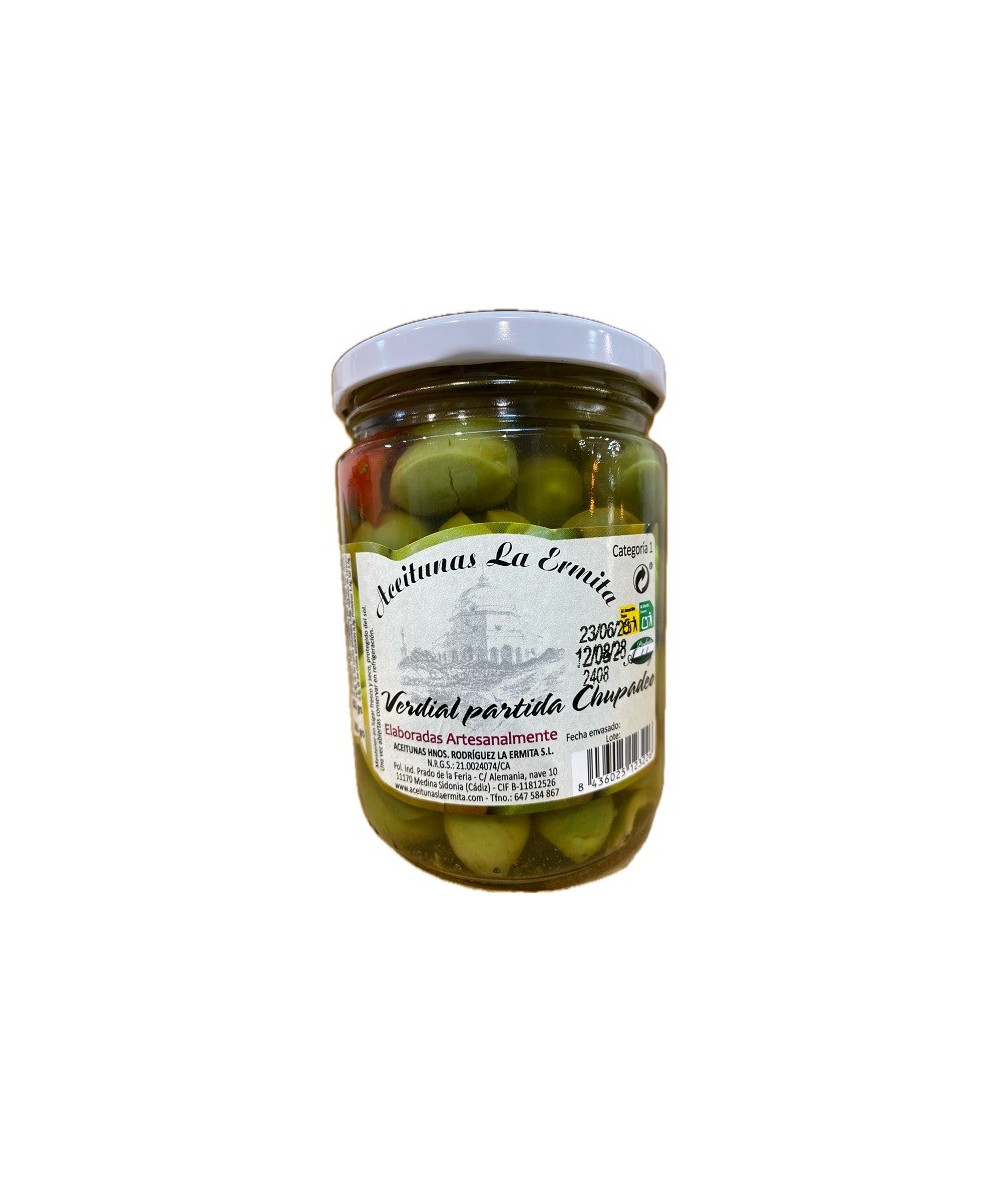 ACEITUNAS VERDIAL PARTIDA “CHUPADEO” 650 G – GOURMET DE MEDINA-SIDONIA