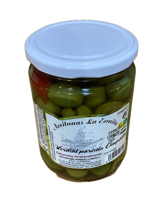 ACEITUNAS VERDIAL PARTIDA “CHUPADEO” 650 G – GOURMET DE MEDINA-SIDONIA