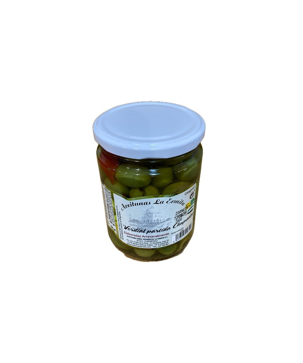ACEITUNAS VERDIAL PARTIDA “CHUPADEO” 650 G – GOURMET DE MEDINA-SIDONIA