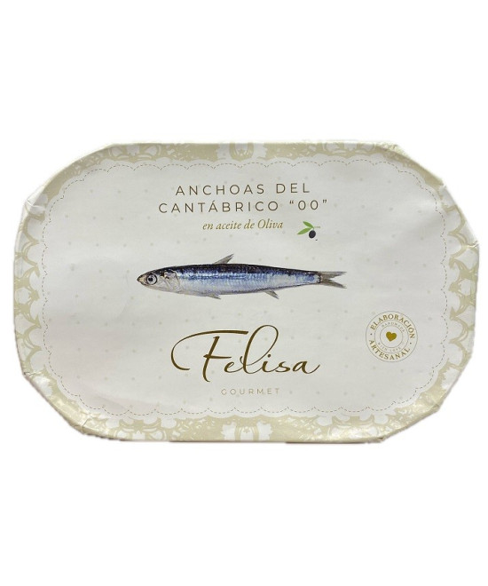 ANCHOAS DEL CANTÁBRICO "00" PREMIUM 100G 10 FILETES FELISA GOURMET BARBATE