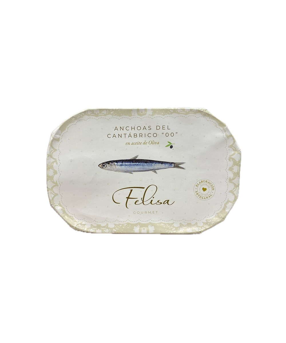 ANCHOAS DEL CANTÁBRICO "00" PREMIUM 100G 10 FILETES FELISA GOURMET BARBATE