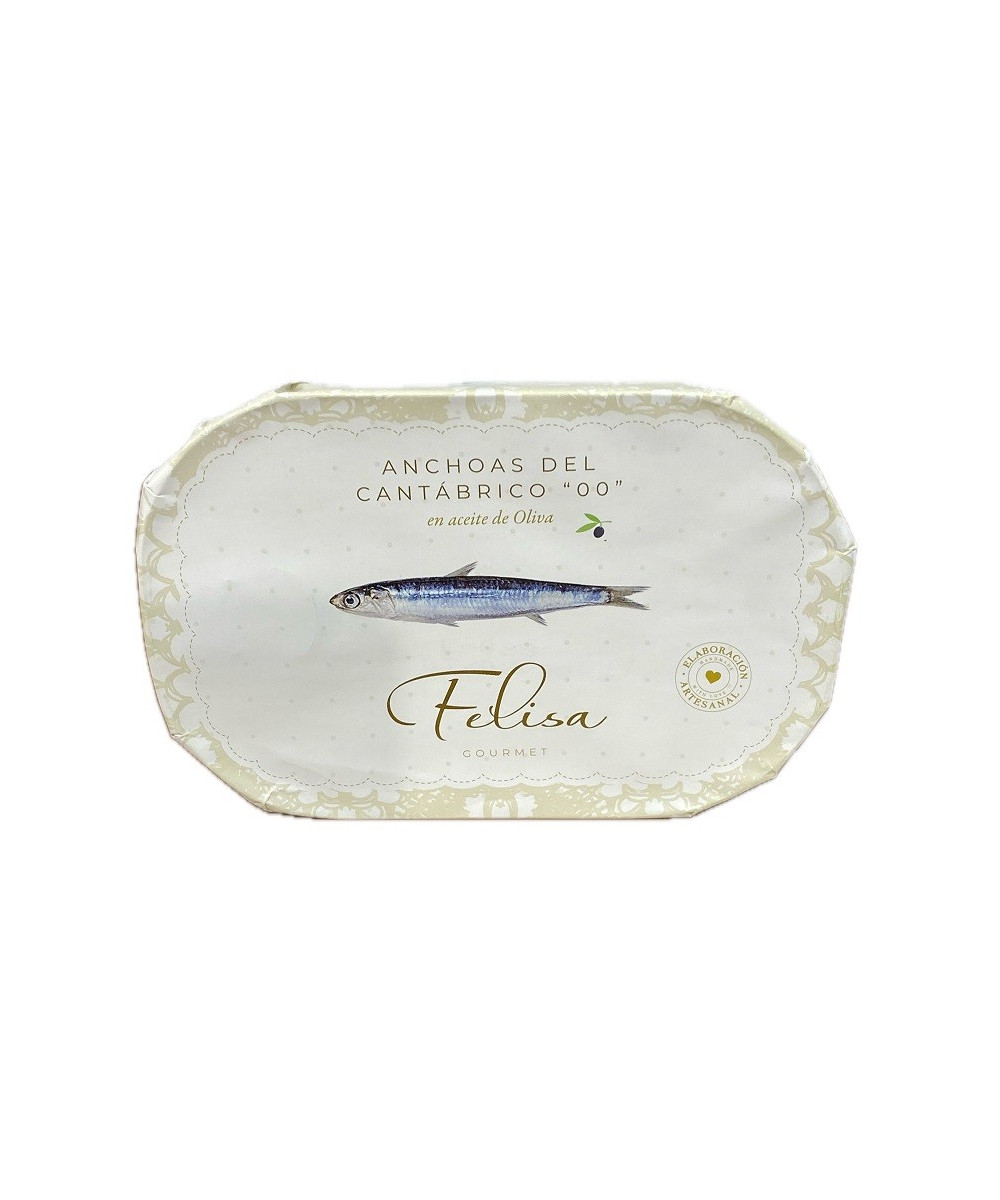 ANCHOAS DEL CANTÁBRICO "00" PREMIUM 100G 10 FILETES FELISA GOURMET BARBATE