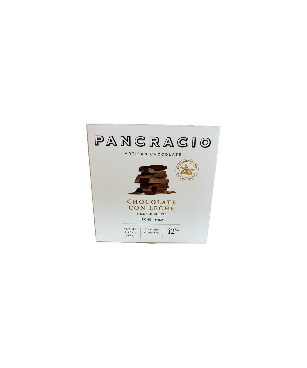 CHOCOLATE ARTESANO CON LECHE 40g PANCRACIO