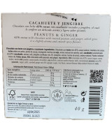 CHOCOLATE ARTESANO CACAHUETE Y JENGIBRE 40g PANCRACIO