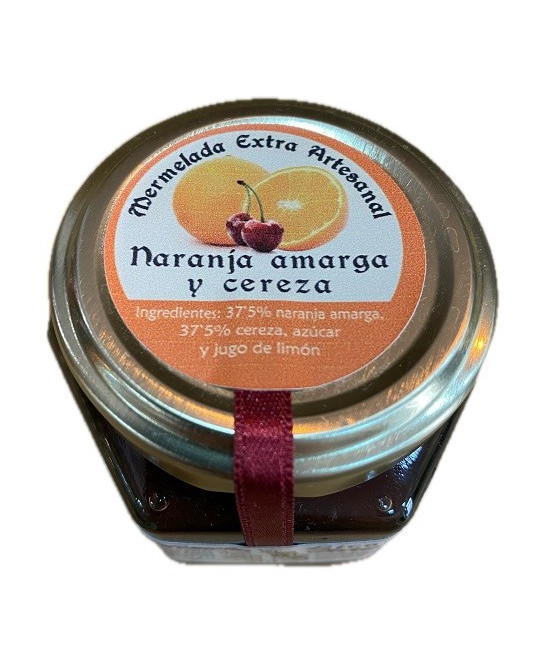 MERMELADA ARTESANA DE NARANJA AMARGA Y CEREZA 120G – FUSIÓN DE SABORES DESDE LA SIERRA DE CÁDIZ