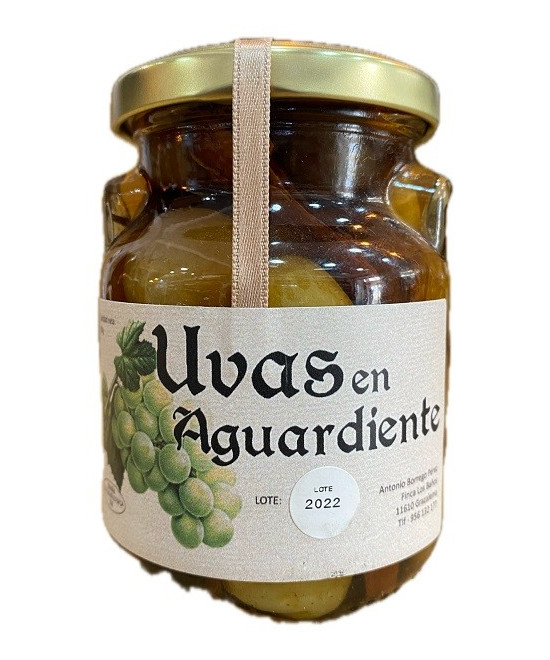 UVAS EN AGUARDIENTE ARTESANALES 290G – CONSERVA GOURMET TRADICIONAL DE GRAZALEMA (CÁDIZ)