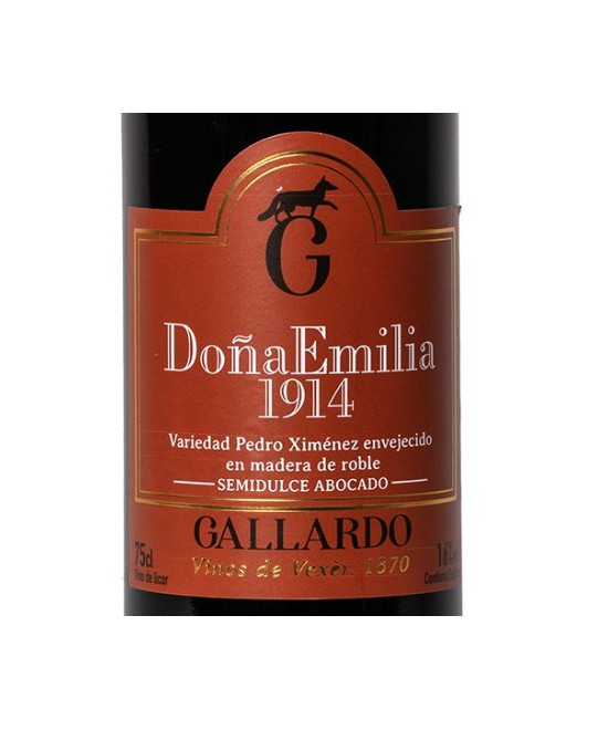 VINO DOÑA EMILIA 1914 BOTELLA 75cl. BODEGAS GALLARDO VEJER