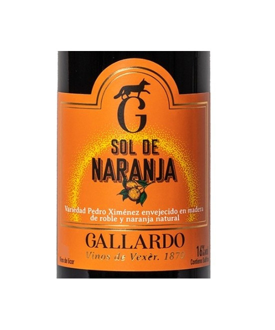 BOTELLA SOL DE NARANJA 37,5 cl BODEGAS GALLARDO VEJER CÁDIZ