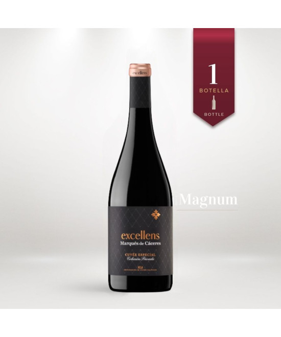 EXCELLENS VINO TINTO MARQUÉS DE CÁCERES 75 cl. TEMPRANILLO