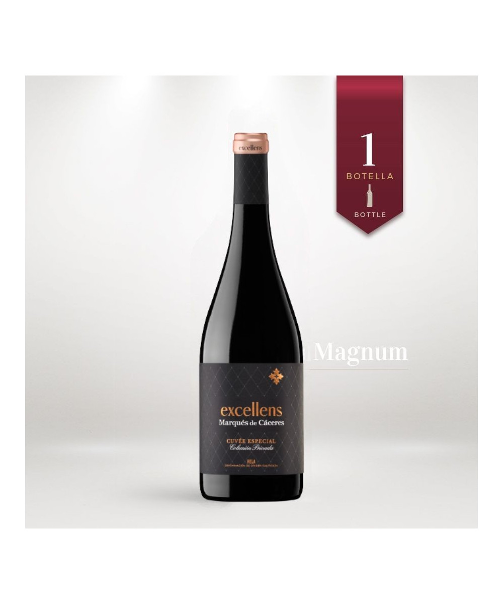 EXCELLENS VINO TINTO MARQUÉS DE CÁCERES 75 cl. TEMPRANILLO