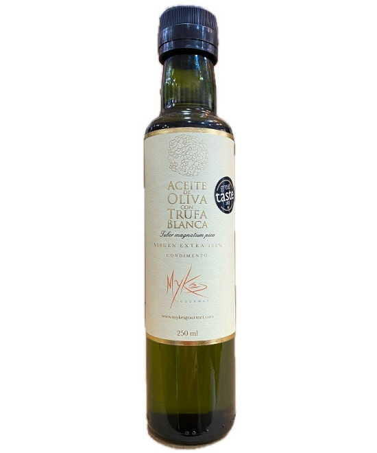 ACEITE DE OLIVA VIRGEN EXTRA CON TRUFA BLANCA MYKES GOURMET 250 ML - SABOR EXCLUSIVO