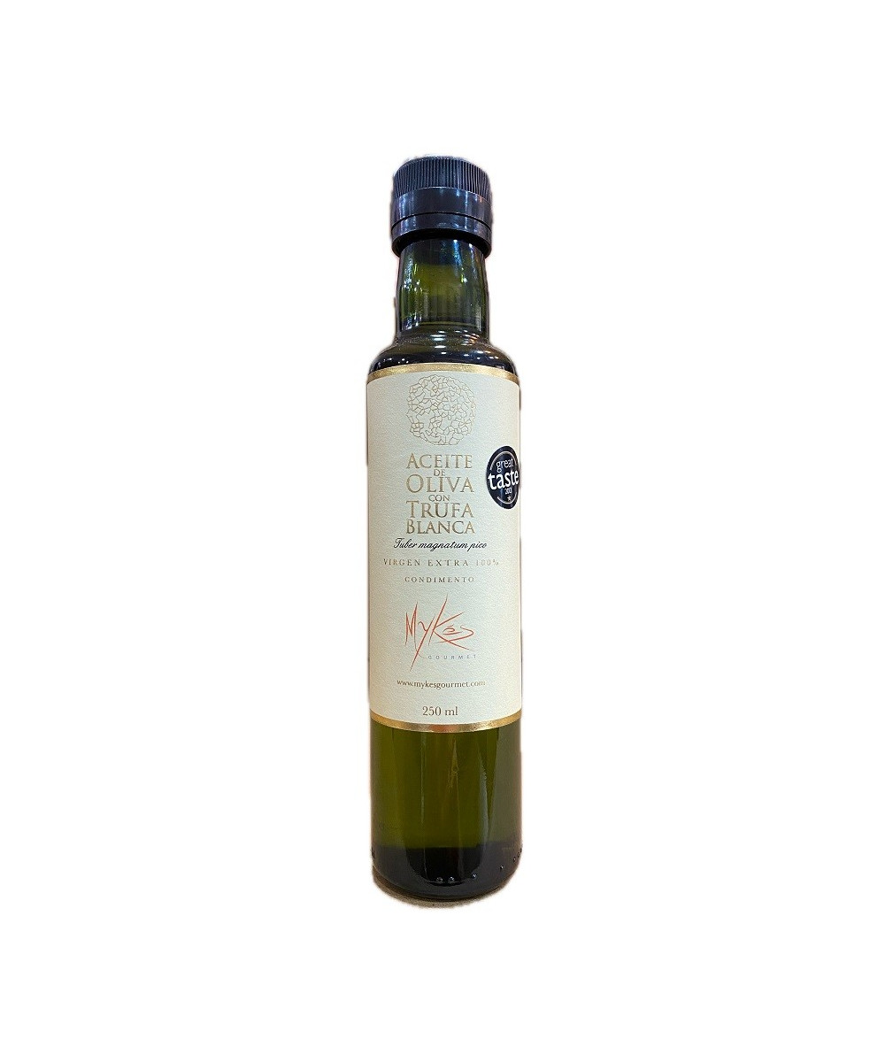 ACEITE DE OLIVA VIRGEN EXTRA CON TRUFA BLANCA MYKES GOURMET 250 ML - SABOR EXCLUSIVO