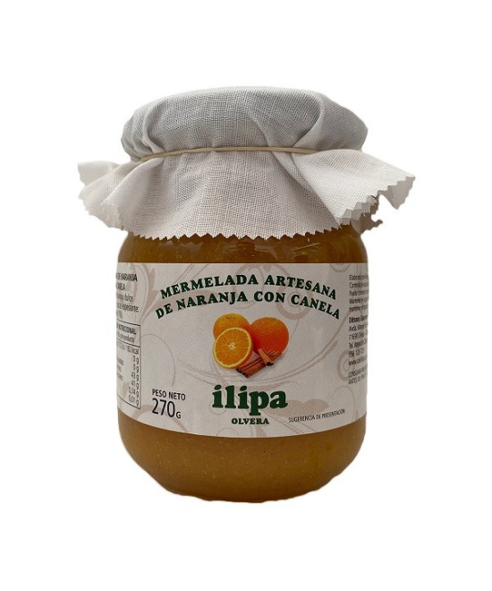 MERMELADA ARTESANA DE NARANJA CON CANELA ILIPA OLVERA