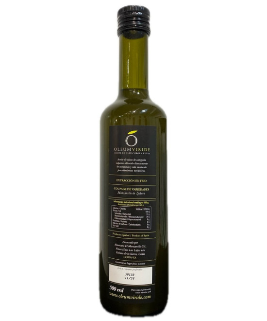 ACEITE DE OLIVA VIRGEN EXTRA ECOLÓGICO OLEUM VIRIDE 500 ML – ZAHARA DE LA SIERRA CÁDIZ