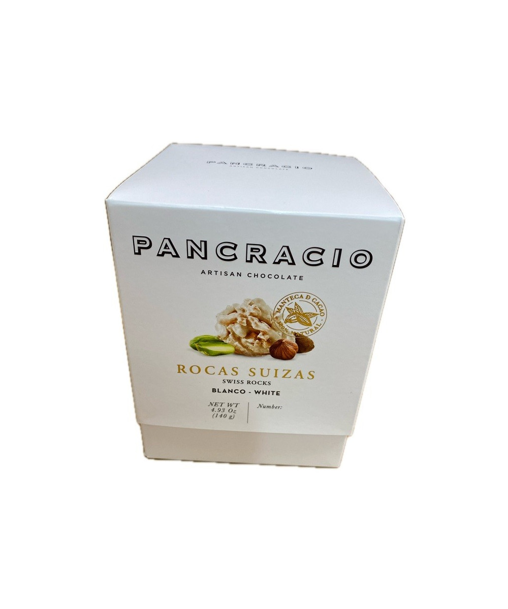 CHOCOLATE ARTESANO ROCAS SUIZAS BLANCO 140g. PANCRACIO