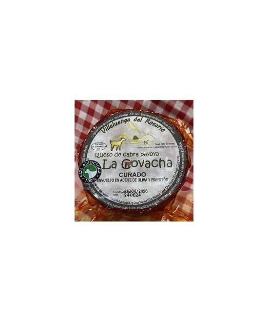MINI QUESO DE CABRA CURADO AL PIMENTÓN LA COVACHA 460g APROX