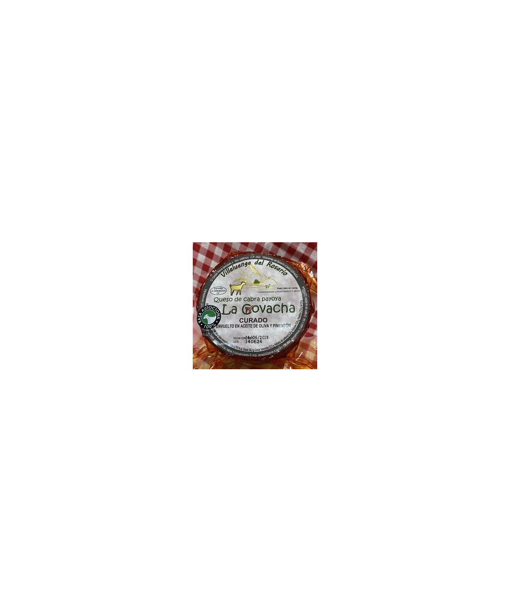 MINI QUESO DE CABRA CURADO AL PIMENTÓN LA COVACHA 460g APROX